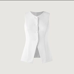 Button down long vest top